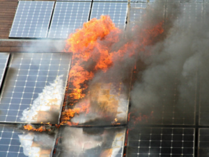 Solar Panel Catch Fire